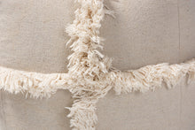 Load image into Gallery viewer, Baxton Studio Alfro Moroccan Inspired Beige Handwoven Cotton Fringe Pouf Ottoman
