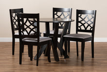 Load image into Gallery viewer, Baxton Studio Alisa Modern and Contemporary Grey Fabric Upholstered and Dark Brown Finished Wood 5-Piece Dining Set
