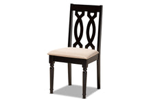 Load image into Gallery viewer, Baxton Studio Anise Modern and Contemporary Sand Fabric Upholstered and Dark Brown Finished Wood 5-Piece Dining Set
