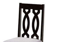 Load image into Gallery viewer, Baxton Studio Callie Modern and Contemporary Grey Fabric Upholstered and Dark Brown Finished Wood 5-Piece Dining Set
