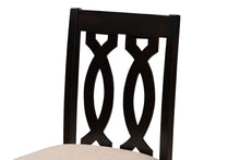 Load image into Gallery viewer, Baxton Studio Darcie Modern and Contemporary Sand Fabric Upholstered Espresso Brown Finished 2-Piece Wood Counter Stool Set of 4
