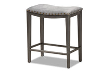 Load image into Gallery viewer, Baxton Studio Noll Modern and Contemporary Grey Fabric Upholstered 3-Piece Multipurpose Metal Counter Table Set

