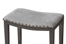 Load image into Gallery viewer, Baxton Studio Noll Modern and Contemporary Grey Fabric Upholstered 3-Piece Multipurpose Metal Counter Table Set
