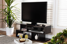 Load image into Gallery viewer, Baxton Studio Arne Modern and Contemporary Dark Brown Finished Wood TV Stand
