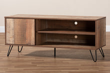 Load image into Gallery viewer, Baxton Studio Iver Modern and Contemporary Rustic Oak Finished 1-Door Wood TV Stand
