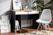 Load image into Gallery viewer, Baxton Studio Reed Mid-Century Modern 2-Drawer Multicolor Wood Computer Desk
