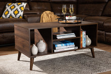 Load image into Gallery viewer, Baxton Studio Linas Mid-Century Modern Walnut Finished Coffee Table
