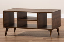 Load image into Gallery viewer, Baxton Studio Linas Mid-Century Modern Walnut Finished Coffee Table
