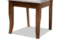 Load image into Gallery viewer, Baxton Studio Beth Modern and Contemporary Grey Fabric Upholstered and Walnut Brown Finished Wood 5-Piece Dining Set

