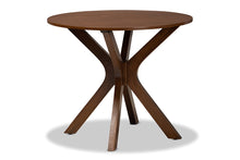 Load image into Gallery viewer, Baxton Studio Callie Modern and Contemporary Grey Fabric Upholstered and Walnut Brown Finished Wood 5-Piece Dining Set
