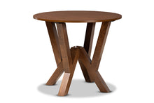 Load image into Gallery viewer, Baxton Studio Ariane Modern and Contemporary Grey Fabric Upholstered and Walnut Brown Finished Wood 5-Piece Dining Set
