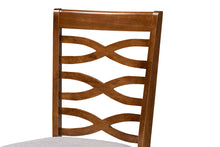 Load image into Gallery viewer, Baxton Studio Ariane Modern and Contemporary Grey Fabric Upholstered and Walnut Brown Finished Wood 5-Piece Dining Set
