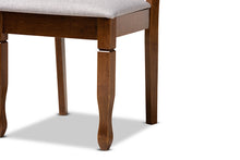 Load image into Gallery viewer, Baxton Studio Aspen Modern and Contemporary Grey Fabric Upholstered and Walnut Brown Finished Wood 5-Piece Dining Set
