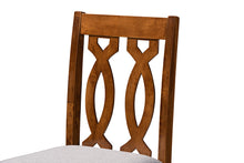 Load image into Gallery viewer, Baxton Studio Darcie Modern and Contemporary Grey Fabric Upholstered and Walnut Brown Finished Wood 2-Piece Counter Stool Set
