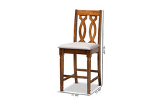 Load image into Gallery viewer, Baxton Studio Darcie Modern and Contemporary Grey Fabric Upholstered and Walnut Brown Finished Wood 2-Piece Counter Stool Set
