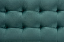 Load image into Gallery viewer, Baxton Studio Roanoke Modern and Contemporary Teal Blue Velvet Fabric Upholstered Grid-Tufted Storage Ottoman Bench
