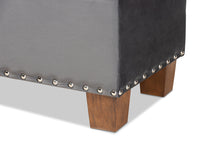 Load image into Gallery viewer, Baxton Studio Hannah Modern and Contemporary Grey Velvet Fabric Upholstered Button-Tufted Storage Ottoman Bench

