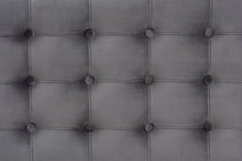Load image into Gallery viewer, Baxton Studio Kaylee Modern and Contemporary Grey Velvet Fabric Upholstered Button-Tufted Storage Ottoman Bench
