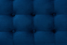Load image into Gallery viewer, Baxton Studio Kaylee Modern and Contemporary Navy Blue Velvet Fabric Upholstered Button-Tufted Storage Ottoman Bench
