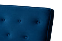 Load image into Gallery viewer, Baxton Studio Sorrento Mid-century Modern Navy Blue Velvet Fabric Upholstered Walnut Finished 3-Piece Wooden Living Room Set
