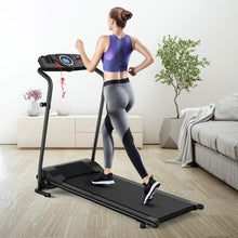 Load image into Gallery viewer, 1.0 HP Electric Mobile Power Foldable Treadmill with Operation Display for Home
