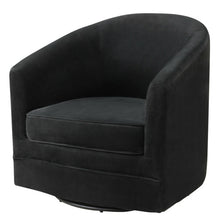 Load image into Gallery viewer, Modern Swivel Barrel Chair with Metal Base
