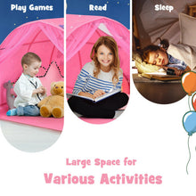 Load image into Gallery viewer, Kids Galaxy Starry Sky Dream Portable Play Tent with Double Net Curtain-Pink
