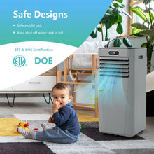 Load image into Gallery viewer, 8000BTU 3-in-1 Portable Air Conditioner with Remote Control-Gray
