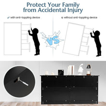 Load image into Gallery viewer, 6-Drawer Double Dresser Wide Storage Cabinet with Mental Knobs
