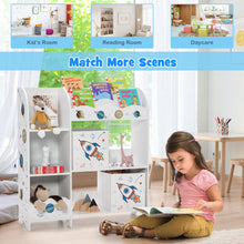 Load image into Gallery viewer, Wooden Children Storage Cabinet with Storage Bins
