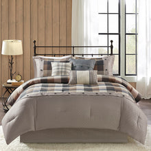 Load image into Gallery viewer, Ridge 7 Piece Herringbone Comforter Set Queen MP10-7212 By Olliix
