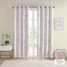 Load image into Gallery viewer, Rebecca Grommet Top Printed Marble Metallic Total Blackout Curtain ID40-1982 By Olliix
