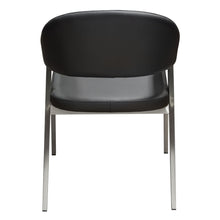 Load image into Gallery viewer, Adele Set of Two Dining/Accent Chairs in Black Leatherette w/ Brushed Stainless Steel Leg by Diamond Sofa
