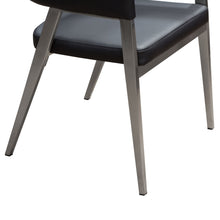 Load image into Gallery viewer, Adele Set of Two Dining/Accent Chairs in Black Leatherette w/ Brushed Stainless Steel Leg by Diamond Sofa
