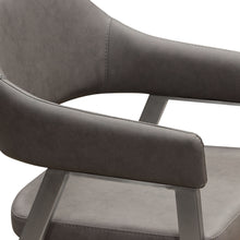 Load image into Gallery viewer, Adele Set of Two Dining/Accent Chairs in Grey Leatherette w/ Brushed Stainless Steel Leg by Diamond Sofa
