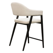 Load image into Gallery viewer, Adele Set of Two Counter Height Chairs in Cream Fabric w/ Black Powder Coated Metal Frame by Diamond Sofa
