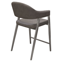 Load image into Gallery viewer, Adele Set of Two Counter Height Chairs in Grey Leatherette w/ Brushed Stainless Steel Leg by Diamond Sofa
