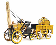 Load image into Gallery viewer, 1829 Yellow Stephenson Rocket Steam Locomotive
