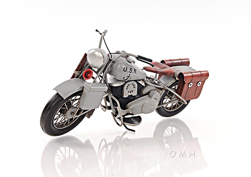 1942 Indian Model 741 Grey Motorcycle 1:7