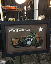 Load image into Gallery viewer, Vintage WWII Motorcycle 3D Painting
