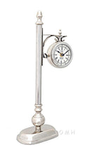 Load image into Gallery viewer, Brass/ Alum. Lamp Post Clock One Sided
