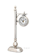 Load image into Gallery viewer, Brass/ Alum. Lamp Post Clock One Sided
