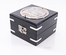 Load image into Gallery viewer, Brass Compass &amp; Clock W/Wooden Case
