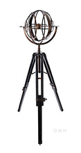 Load image into Gallery viewer, Brass Armillary With Wood Stand
