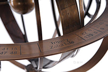 Load image into Gallery viewer, Brass Armillary With Wood Stand
