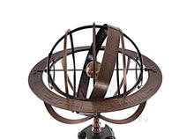 Load image into Gallery viewer, Brass Armillary With Wood Stand
