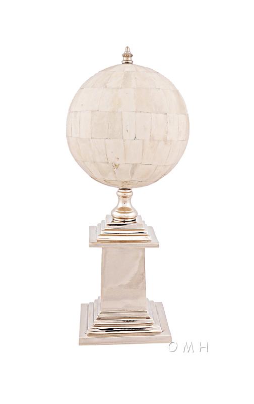 Bone Globe With Alluminum Base