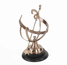 Load image into Gallery viewer, Brass Armillary On Wooden Base
