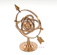 Load image into Gallery viewer, Brass Armillary 8 inches
