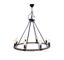 Load image into Gallery viewer, Rope Pendant Lamp - 8 Bulbs
